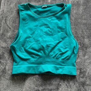Teal Sleeveless Women's Gymshark crop Top